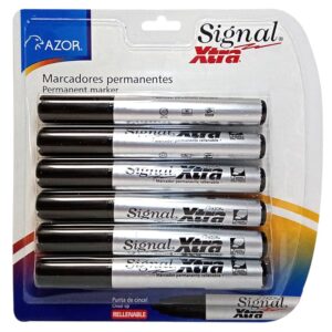 Marcadores Permanentes Negros (Pack de 4)
